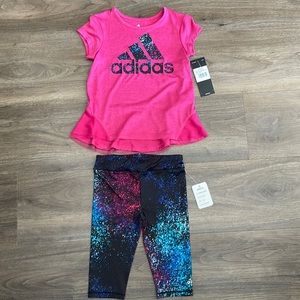 24 month Adidas T-shirt and Capri set new with tags